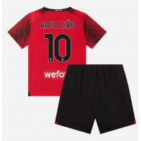 Maglie da calcio AC Milan Rafael Leao #10 Prima Maglia Bambino 2023-24 Manica Corta (+ Pantaloni corti)